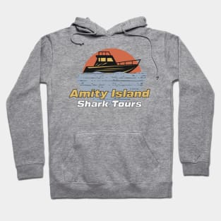 JAWS Movie Amity Island Shark Tours Vintage Style Design Hoodie